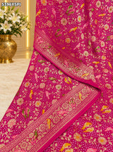 KcPc Traditional Georgette Meenakari Style Saree with Rich Zari Weaving MOHI