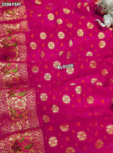 KcPc Traditional Georgette Meenakari Style Saree with Rich Zari Weaving MOHI