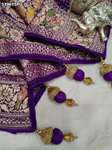 KcPc Latest Traditional Georgette Meenakari Style Saree with Rich Zari Weaving MOHI