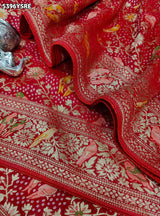 KcPc Traditional Georgette Meenakari Style Saree with Rich Zari Weaving MOHI