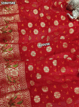 KcPc Traditional Georgette Meenakari Style Saree with Rich Zari Weaving MOHI