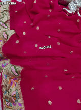 KcPc New Georgette Bandhani Kalamkari Style with Traditional Zari WeavingSaree