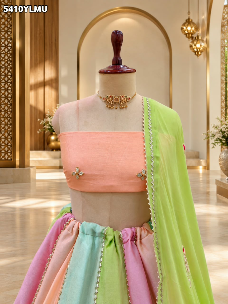 KcPc New Chinon Designer with Traditional Gotapatti Work Lehenga