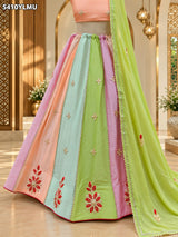 KcPc New Chinon Designer with Traditional Gotapatti Work Lehenga