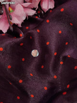 KcPc New Gaji Silk Ajrakh Style with Traditional Mirror Work Saree