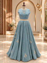 KcPc Tissue Silk Designer Lehenga with Gotapatti Work for Festive Wear