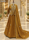 KcPc New Tissue Silk Indo-Western Lehenga with Traditional Gotapatti Work