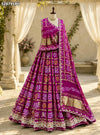 KcPC Latest Designer Semi Gaji Silk Bandhani Lehenga with Cutdana Gotapatti Work