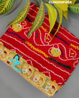 KcPc New Beautifull Heavy Belbutti pure Laddu Gopal OdhnaChunri (Pure Georgette Fabric)