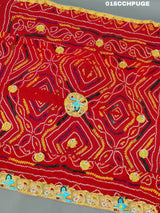 KcPc New Beautifull Heavy Belbutti pure Laddu Gopal OdhnaChunri (Pure Georgette Fabric)