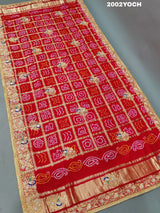Kcpc Rajasthani Gaji Silk Ghatchola Bandhani Style Zardoji Work