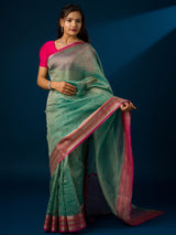 Tissue Silk Banarasi style saree 
