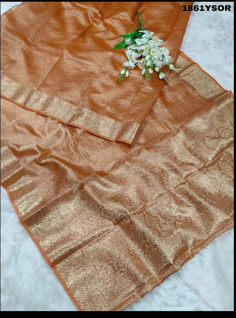 KcPc New Pure Tissue Silk Banarasi Saree  KB
