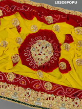 KcPc Original Marwadi Bhaat ki chunri piliya odhnaPomcha (Pure Ojariya Fabric)