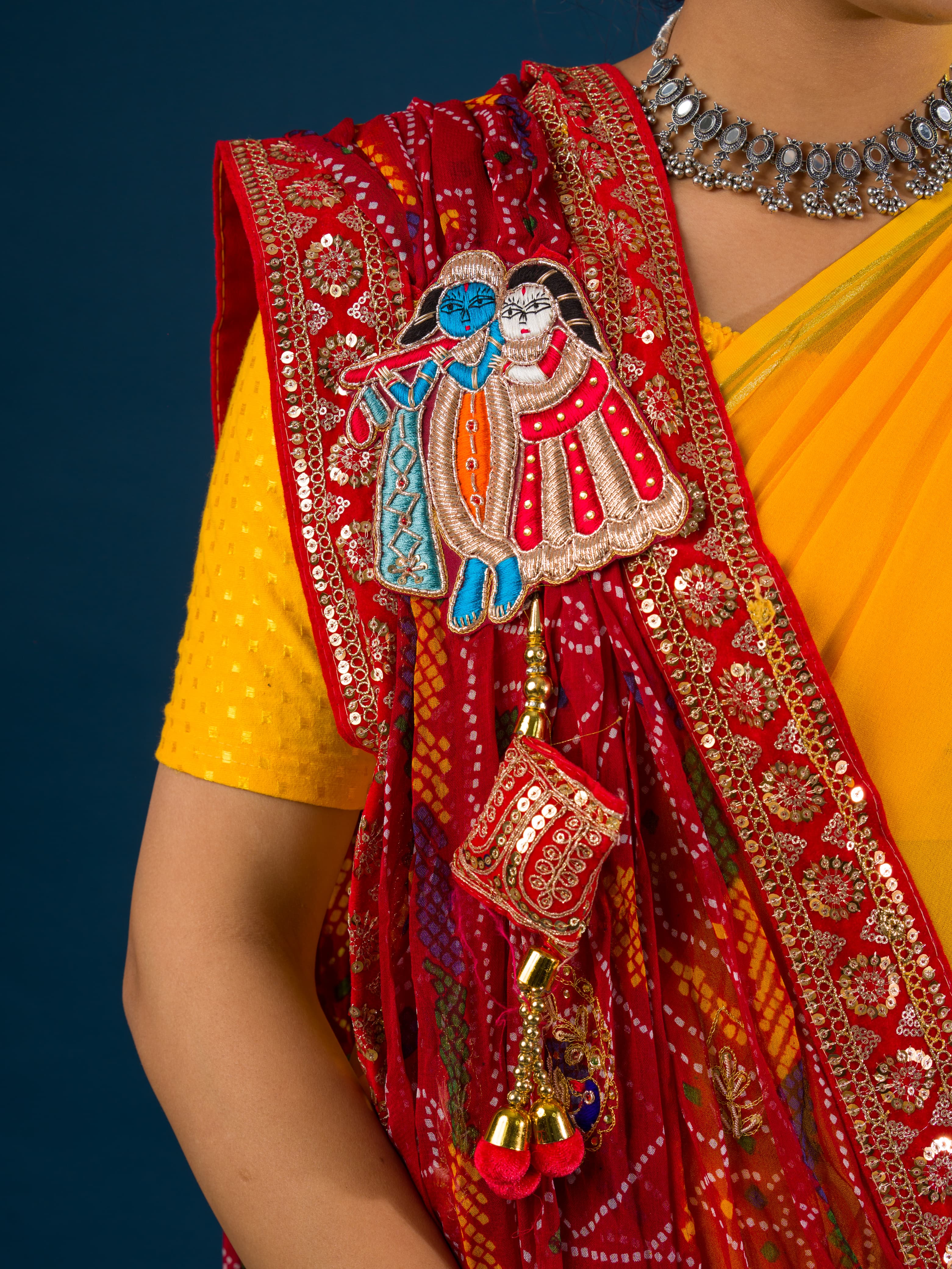 KcPc Latest Georgette Marwardi Broach StoleMNL