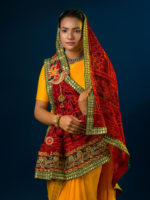 KcPc Latest Georgette Marwardi Broach Stole