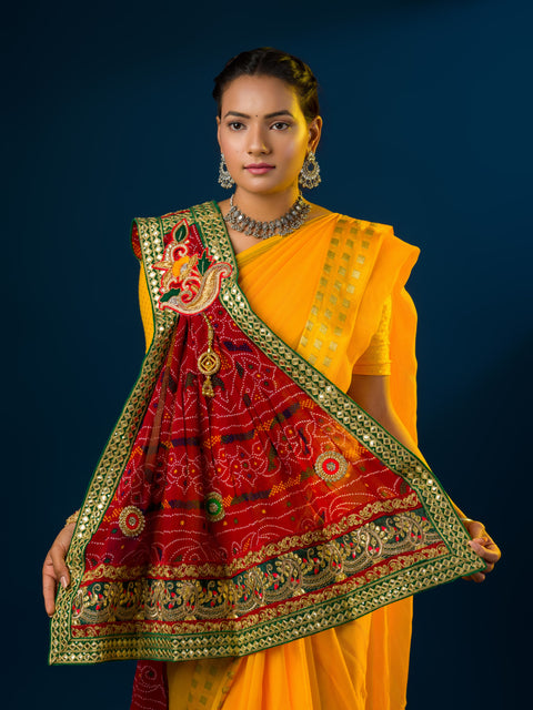 KcPc Latest Georgette Marwardi Broach Stole
