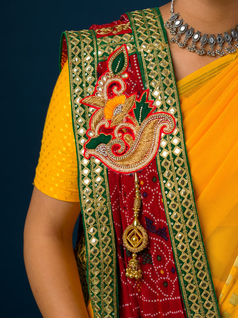 KcPc Latest Georgette Marwardi Broach Stole