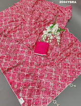  Silk Bollywood style With Gotapatti work Saree for this wedding season 