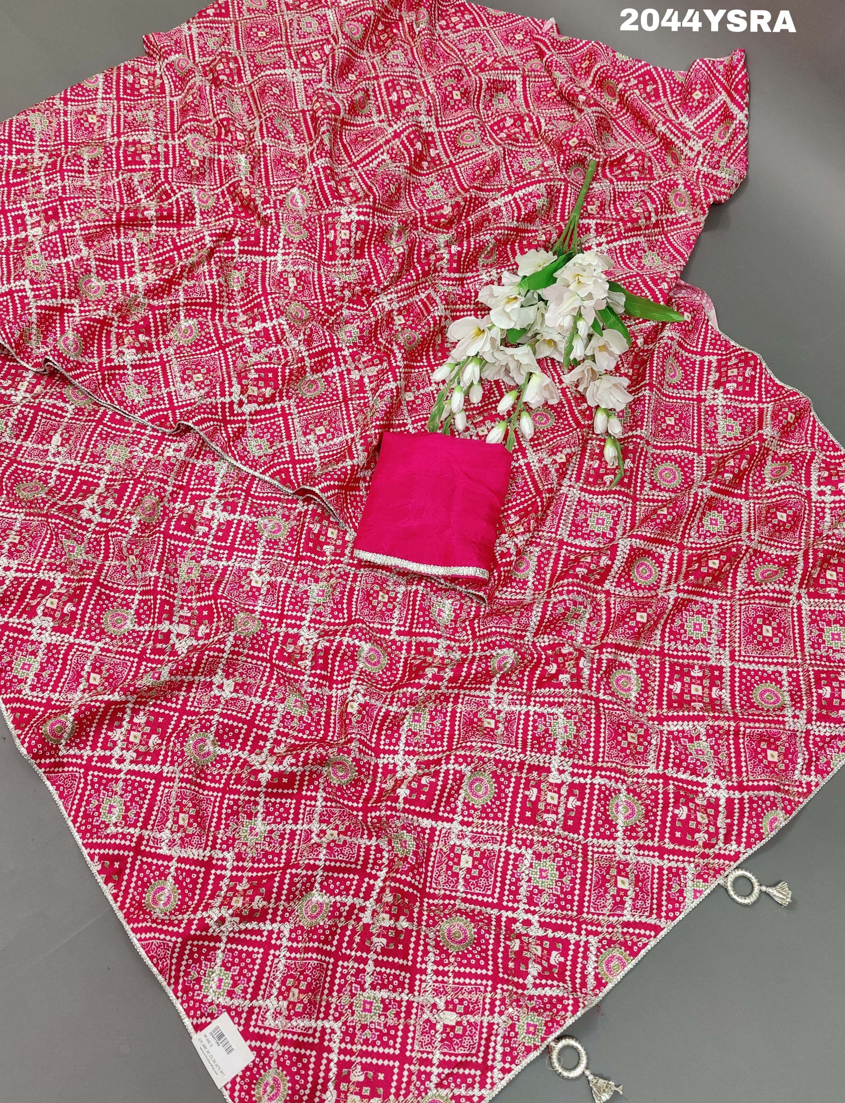  Silk Bollywood style With Gotapatti work Saree for this wedding season 