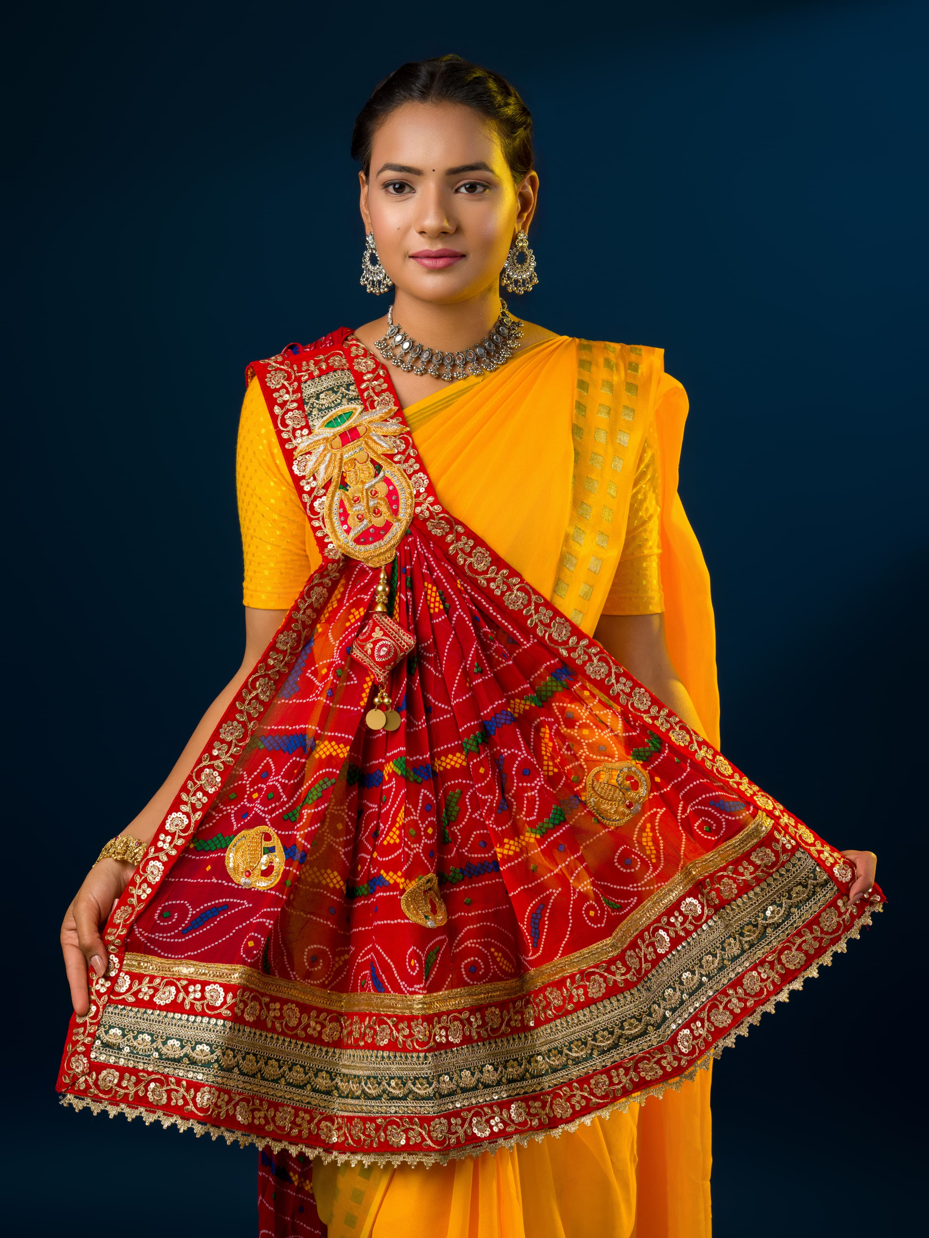 KcPc New Special Georgette Cutwork border workMarwadi Broach