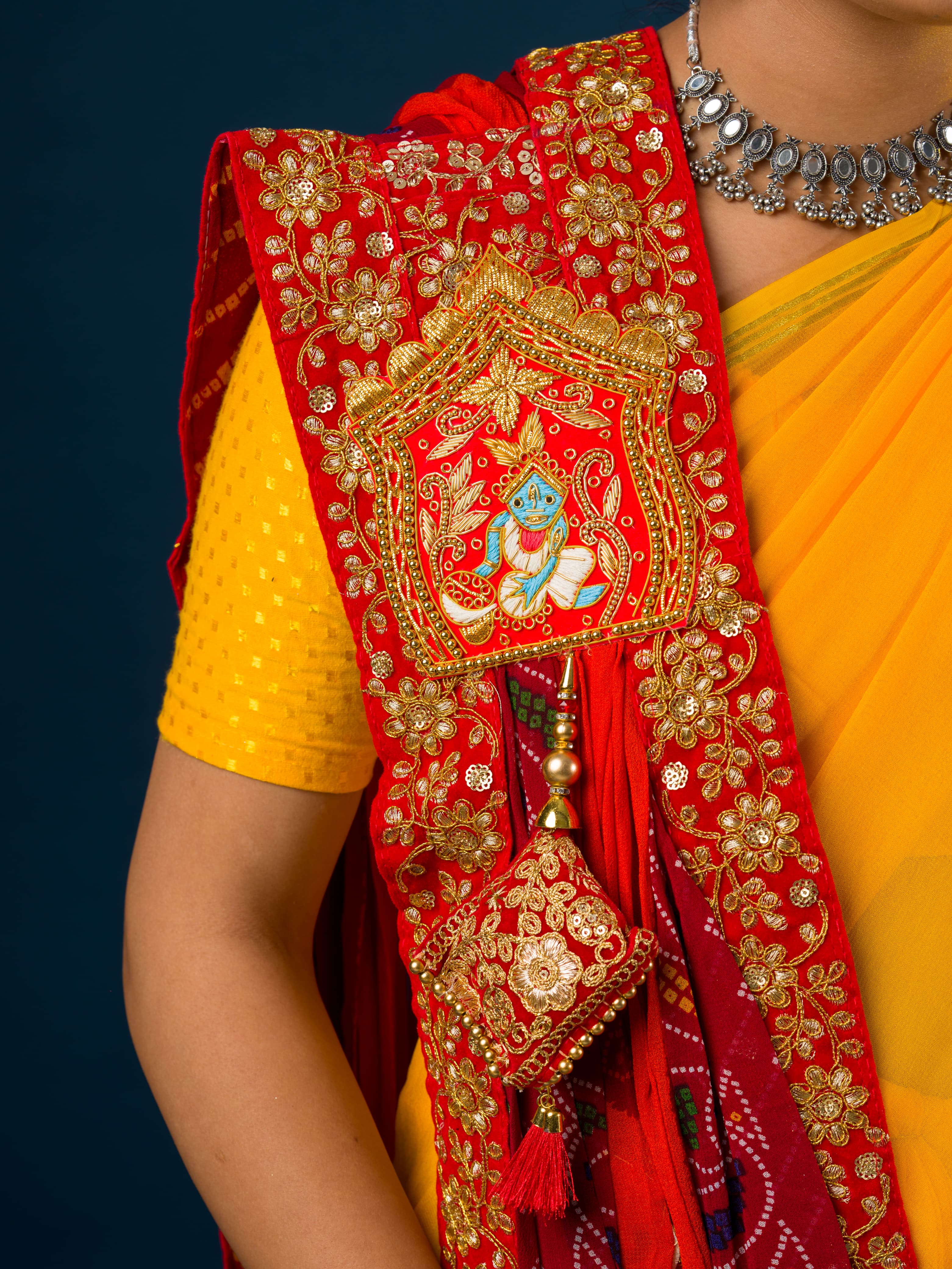 KcPc Rajasthani Piliya Georgette Odhni,RSC