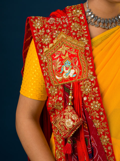 KcPc Rajasthani Piliya Georgette Odhni,RSC