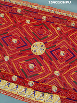 KcPc Peacock belbuti jardozi kolkata rajasthani Chunri (Pure Georgette Fabric)