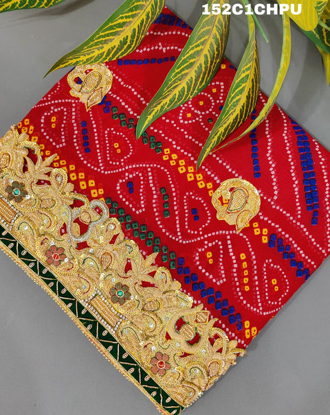 KcPc Original Marwadi Bhaat ki chunri piliya odhna (Pure Georgette Fabric)