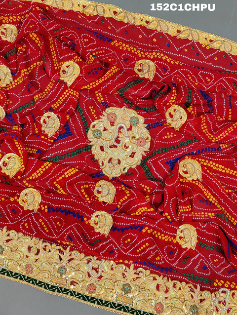 KcPc Original Marwadi Bhaat ki chunri piliya odhna (Pure Georgette Fabric)