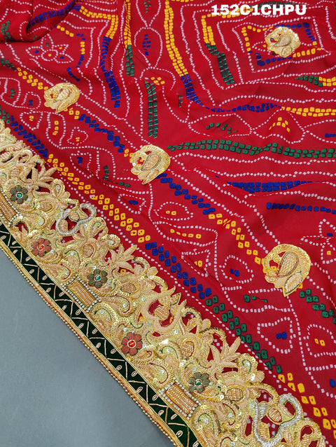 KcPc Original Marwadi Bhaat ki chunri piliya odhna (Pure Georgette Fabric)
