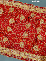 KcPc Pure Georgette Banarasi Belbuti Bhaat ki chunri
