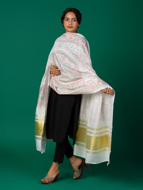 KcPc New Cotton fabric Patola style With Casual Wear Dupatta RAY