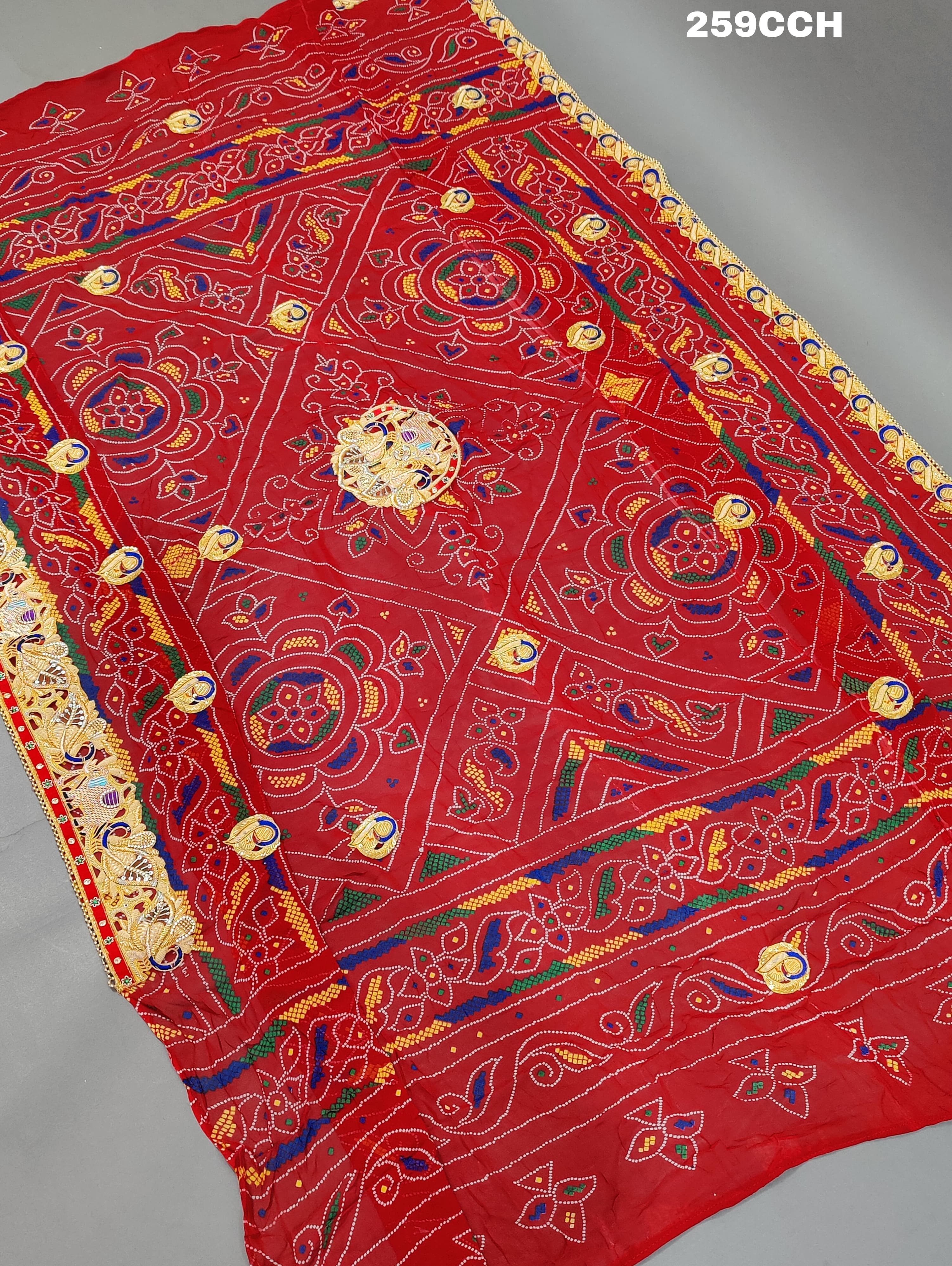 KcPc Special Bandhani Georgette Heavy Belbuti Odhna (Chunari)