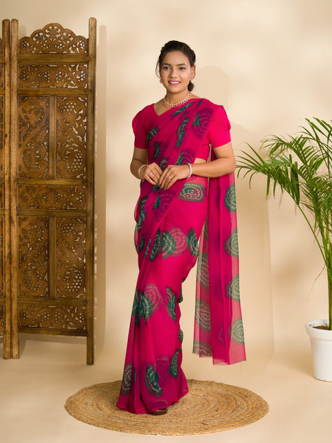 KcPc Summer Special Rajasthani Royal Georgette Bandhani Sarees Rani