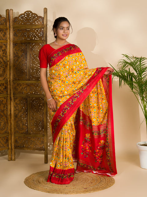 KcPc New Arrival Pashmina Cotton silk Printed Saree SWA