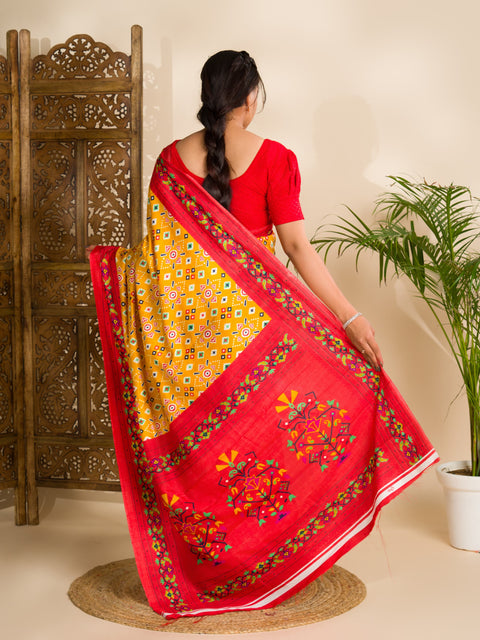 KcPc New Arrival Pashmina Cotton silk Printed Saree SWA