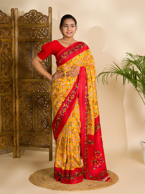 KcPc New Arrival Pashmina Cotton silk Printed Saree SWA