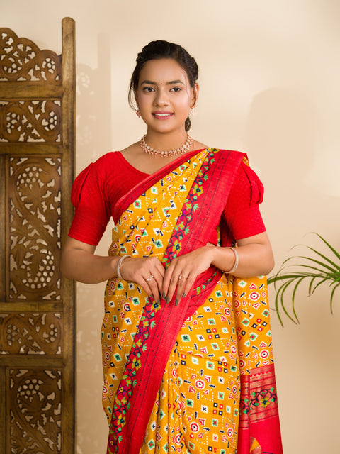 KcPc New Arrival Pashmina Cotton silk Printed Saree SWA