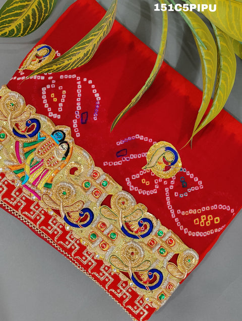 KcPc Traditional Ethnic Marwadi Belbuti Odhna Piliya (Pure Ojariya Fabric)