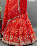 By Rajasthani Bandhani Lehenga With Traditional wear