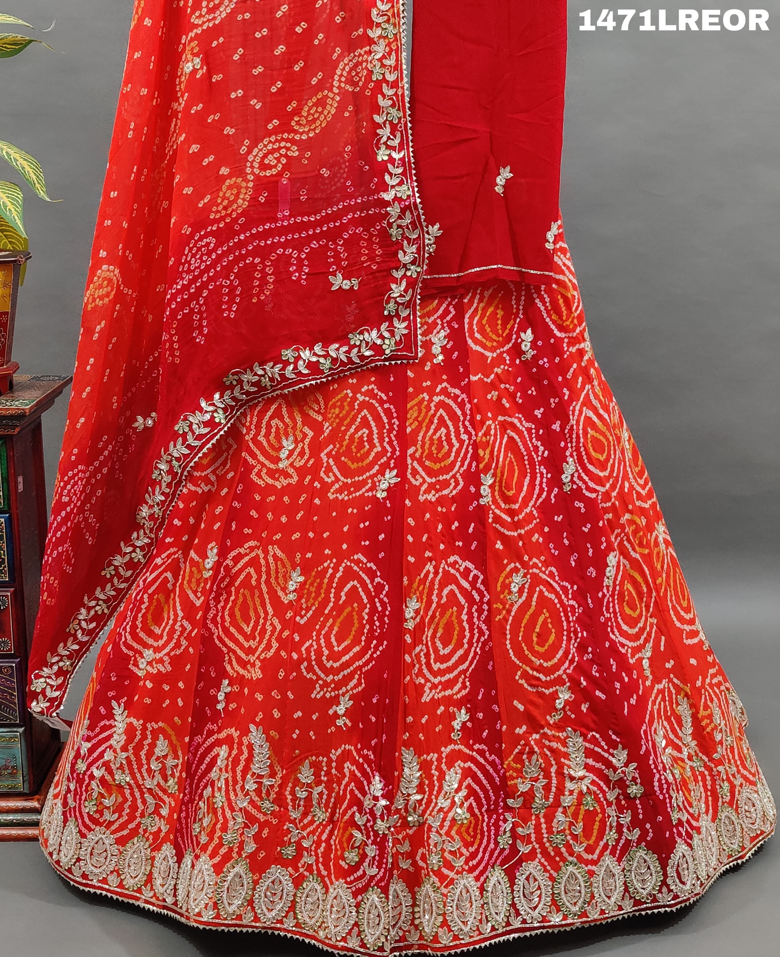 By Rajasthani Bandhani Lehenga With Traditional wear
