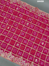 KcPc Pure Gaji Silk Handmade Bandhej Gotapatti Work Jaipuri Dupatta