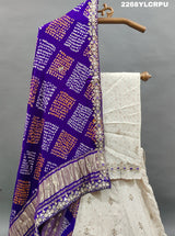  Gaji Silk Bandhani Style With Gotapatti Work Lehenga