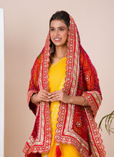 KcPc Latest Pure Georgette Marwadi Chunri Dupatta for Pooja Purpose