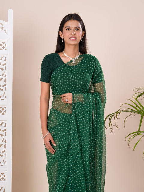 KcPc Launch New chiffon Bandhani Light Weight Saree  SUN