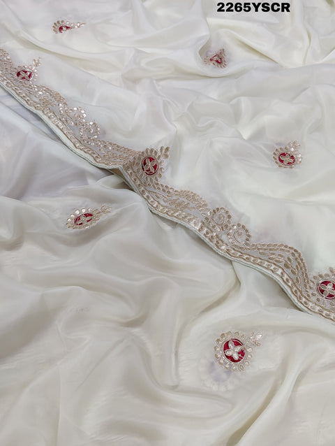 KcPc New Launch Tussar tissue silk Bollywood With Gotapatti work Saree SAM