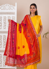 KcPc Pure Georgette Rajasthani Chunri DupattasPomchaKCPC