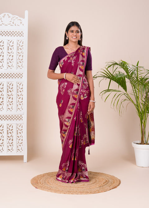 KcPc New Beautiful Dola silk Karwa Chauth Special With Dimond Work Saree