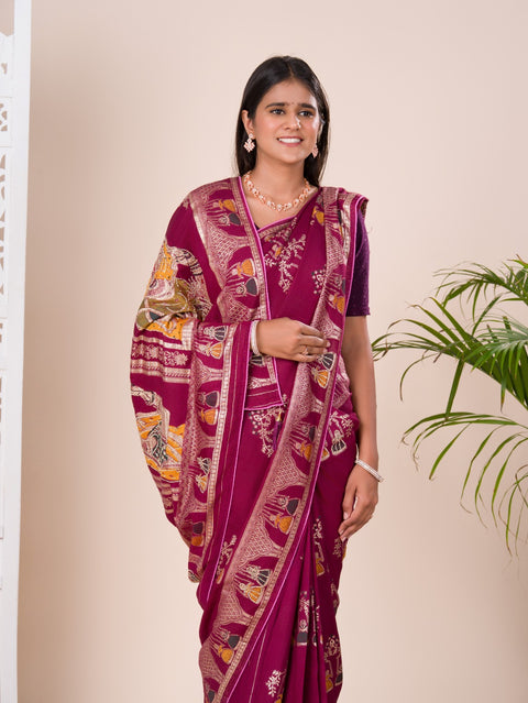 KcPc New Beautiful Dola silk Karwa Chauth Special With Dimond Work Saree